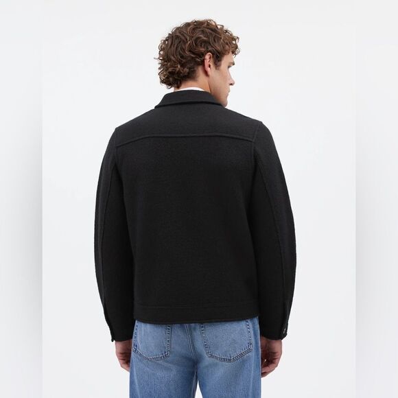 NEW MADEWELL Boiled Wool Zip-Front Jacket in black - Picture 5 of 9